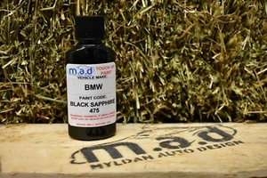 M.A.D BMW Nero Zaffiro 475 Pittura Ritocco Kit 30ML 1 3 5 7 Serie X1 X3 X5 X6 - Picture 1 of 4