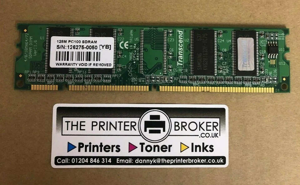 Samsung 128MB PC100 SDRAM Memory Module 1262750050 - Image 1 of 1