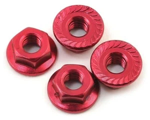 175RC Aluminum 4mm Serrated Wheel Nuts (Red) [175-11028] - Picture 1 of 2