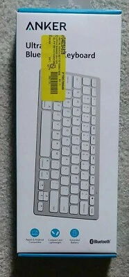 Anker Ultra Compact Slim Profile Wireless Bluetooth Keyboard, White Lightweight  - Image 1 of 2