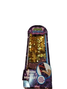 SHINE SECRETS SEQUIN CUFF BRACELET (PINK &GOLD) BY IMPERIAL ( 5 & UP ) - Picture 1 of 3