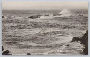 RPPC Scilly Isles, Wreck of the Thomas W. Lawson (7-Masted Schooner) UK Postcard - Imagen 1 de 3