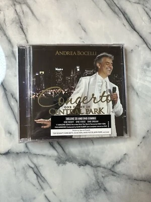 DELUXE Andrea Bocelli's Concerto One Night in Central Park CD & DVD Combo SEALED Foto 1 de 2