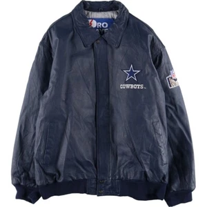 PRO PLAYER NFL DALLAS COWBOYS Dallas Cowboys Leather Blouson Type Men's XXL ... - Picture 1 of 8