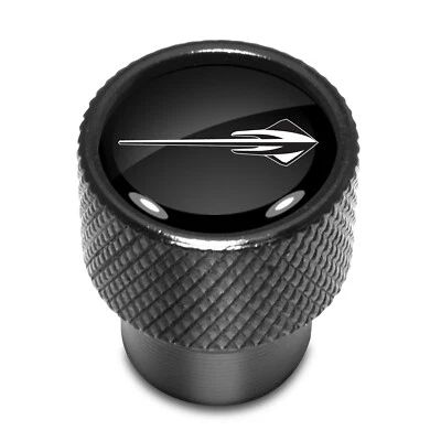 Chevrolet Corvette C7 Stingray in Black on Black Aluminum Tire Valve Stem Caps - Image 1 of 4