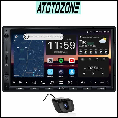 ATOTO X10 7" 2Din Android13 Autoradio ChatGPT AI 4G LTE GPS NAVI con Dash-Kamera - Immagine 1 di 4