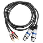 1X(Hifi Audio Cable 2 Rca Male To Xlr 3 Pin Female Mixing Console Amplifier Dual