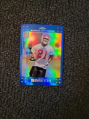 2007 Topps Chrome Football Kolby Smith Rookie Blue Refractor SD0198 - Image 1 of 2