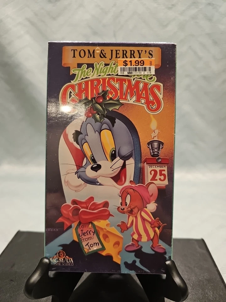 Tom and Jerry's Night Before Christmas VHS 1991 Cartoon 90s Holiday New Sealed! - Image 1 of 4