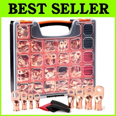264 PCS Battery Cable Ends Kit,132 PCS AWG 8 6 4 2 - Image 1 of 4