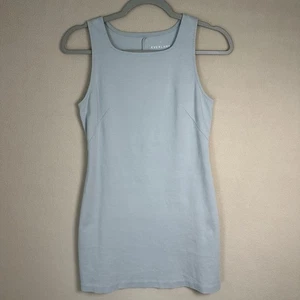Vestido sin mangas Everlane para mujer XS azul claro The Luxe algodón sin mangas mini mínimo - Imagen 1 de 10