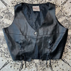 Neutral Zone Black Faux Leather Single Button Women's Medium - Picture 1 of 14