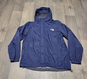 The North Face ' Hyvent Hooded Waterproof ' Jacket - Mens Medium - Navy Blue - Picture 1 of 7
