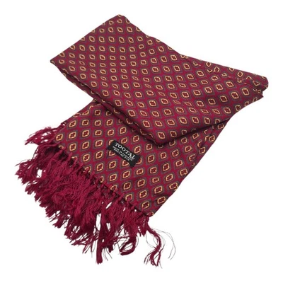 Tootal Mod Indie 1960s Pattern Scarf Vintage Retro Mens Fringed Ascot Cravat 103 - Image 1 of 4