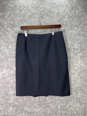 Falda Michael Michael Kors Mujer 8 Azul Marino Mezcla Lana Forrada Lápiz Carrera Foto 1 de 4