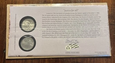 2009 District Of Columbia P&D Quarters - Sealed First Day Cover Envelope - Image 1 of 3