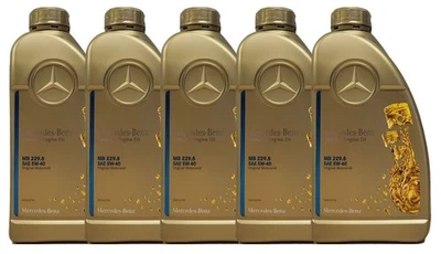 ORIGINAL MERCEDES BENZ 5W40 MOTORÖL MB 229.5 Synthetic 5W-40 5 Liter