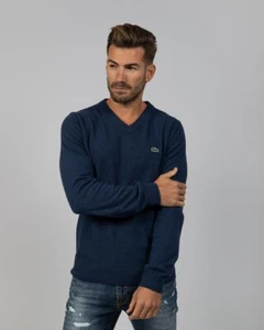 LACOSTE UOMO MAGLIA LANA SCOLLO V art. AH3447 - 2 colori MARE e BORDEAUX - Imagen 1 de 9