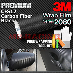 Genuine 3M 2080 Series CFS12 Carbon Fiber Black Vinyl Wrap Vehicle Film Decal