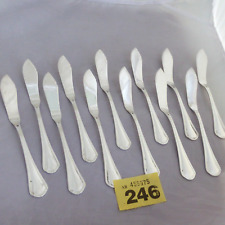 Set of 12  Silver Plated Butter Knives Stamped  Ulisse 6.12" Long - Gleaming