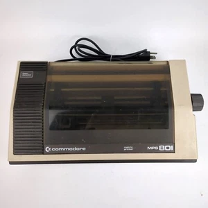 Impresora matriz de puntos Commodore C64 MPS 801 enciende sin probar para reparación de piezas - Imagen 1 de 17