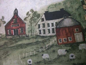 Rt Fisher Table Runner Shaker House Hand Printed Park Designs Made in India TR54 - Picture 1 of 6