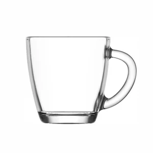 LAV Vega Clear Coffee Tea Glass Mugs Set of 6 with Handle, 7.7 Oz (230cc) - Picture 1 of 5