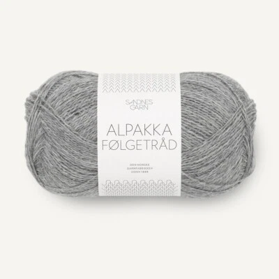 ALPAKKA FØLGETRÅD von SANDNES GARN - GRÅMELERT (1042) - 50 g / ca. 400 m Wolle