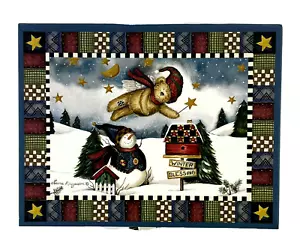 Tarjetas de Navidad Laurie Korsgaden Nuevas Temporadas Oso de Peluche Ángel Bendición de Invierno - Imagen 1 de 9