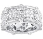 2 5/8 cttw CZ Judith Ripka 925 Sterling Silver Eternity Ring for Women