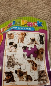 Brand New Puzzle Pack 48 Piece Puzzle Pups And Kitties - Picture 1 of 3