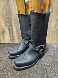 MENS Black Double H Engineer/Harness Biker Boots Size 8D - Picture 1 of 7