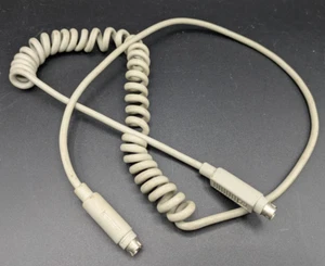 Apple Genuine ADB Keyboard Beige 3’ Coiled Cable 590-0616-A RARE Macintosh Mac - Picture 1 of 2