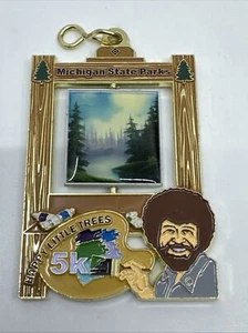 Dipinto Bob Ross 5K Medaglione Michigan State Parks Spinner - Foto 1 di 3