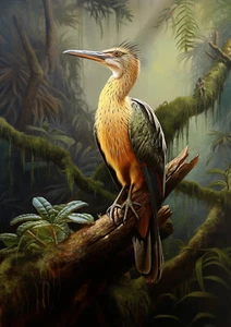 Exotischer Sonnenbittvogel, Dschungelvogelposter, Wandkunstdekor, tropische Vogelkunst - Bild 1 von 4