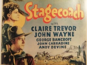 Stagecoach 1939 Film Promotional Poster Fine Art Postcard - Picture 1 of 4