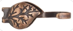 100 Antiqued Copper Plated Brass 9x5mm Leaf Bead Tips to Hide Knots - Picture 1 of 2