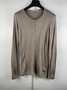 Transit Par Such Womens Virgin Wool Button Sweater Pullover Size L - Picture 1 of 18