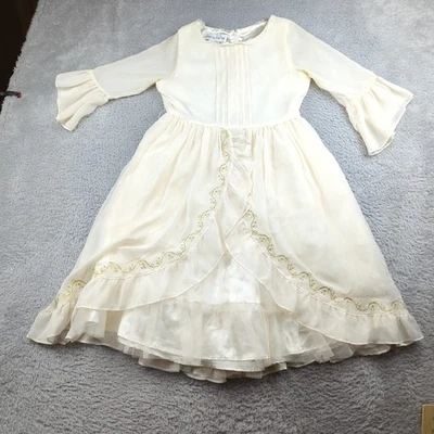 Chasing Fireflies Dress Girls 10 White Ruffle Princess Fairy Costume Party - Image 1 of 4