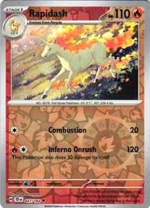 Rapidash Uncommon Reverse Holo SV05: Temporal Forces 027/162 NM - Picture 1 of 2