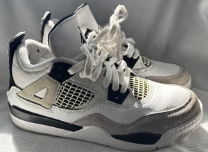 Jordan 4 Retro White/Black Sneaker. Jungen Größe 1y Top Zustand!!!! - Bild 1 von 10