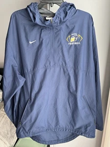 Nike Men’s Jacket Large Navy Neuqua Football Hooded 1/4 Zipper Pockets Outdoor - Picture 1 of 11