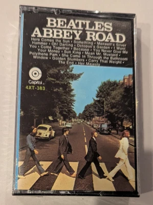 Vintage Beatles Abbey Road Cassette Tape SEALED Capitol 4XT-383 (promo hole) - Image 1 of 4