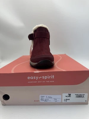 Botas femininas Easy Spirit Elk biqueira redonda com zíper S346 - Imagem 1 de 3