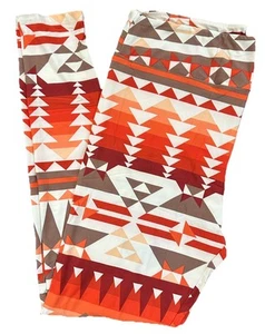 TC Lularoe Leggings Tribal Southwest Aztec Freccia Arancione Marrone NUOVO 165777 - Foto 1 di 4
