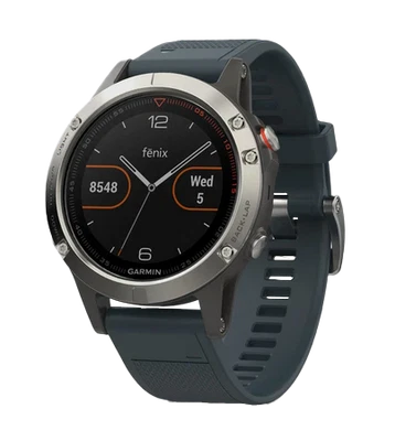 Garmin Fenix 5, Argento con Cinturino Blu Granito 010-01688-01 - Immagine 1 di 4