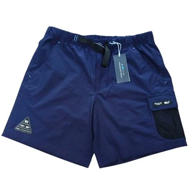Shorts Vineyard Vines OTG Ripstop Azul Chino Performance Jeep Masculino Médio $128 - Imagem 1 de 4