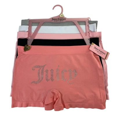 Bragas cortas Juicy Couture para mujer talla 1 paquete/5 varios colores plateadas brillantes Foto 1 de 4