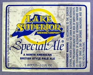Lake Superior SPECIAL ALE - PALE ALE etichetta birra MN 12 oz STiCKER - Foto 1 di 1