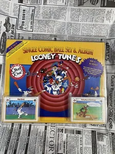 Single Comic Ball Set & Album ungeöffnetes oberes Deck Looney Tunes 1991 gelb Neu aus altem Lagerbestand - Bild 1 von 6